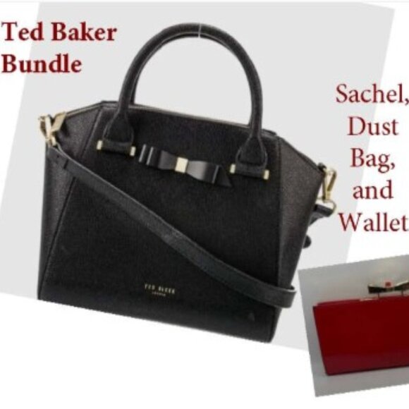 Ted Baker Bundle - NWT Sachel, Dust Bag, & EUC Wallet - Picture 1 of 16
